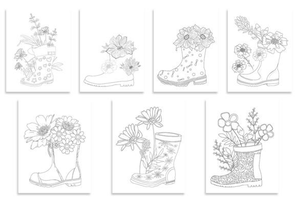 A Crafters Review of Flower Rain Boot Graphics for Your Coloring Pages