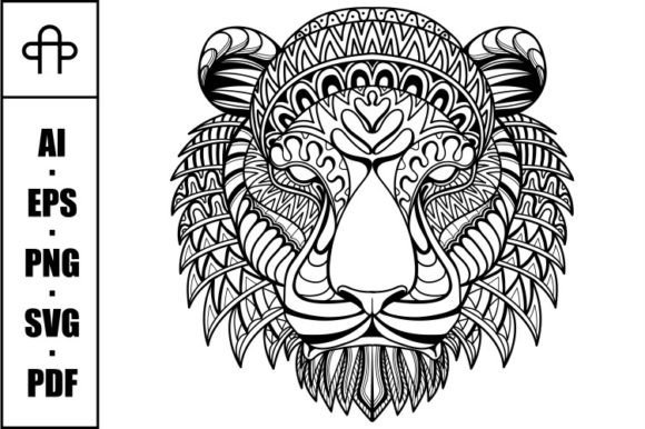 A Tiger Head Mandala Zentangle: Your Brand's Bold Graphic Asset