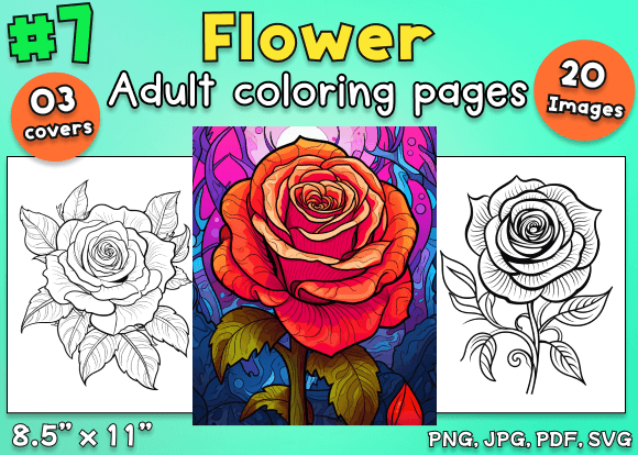 A Visual Publishing Asset: Rose Flower Coloring Pages for Adults