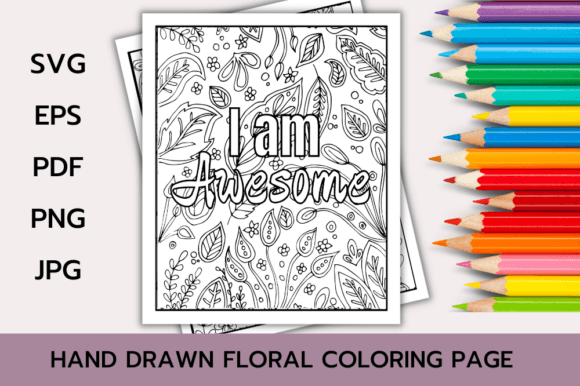 An Elegant Floral Coloring Page for Creative Commerce
