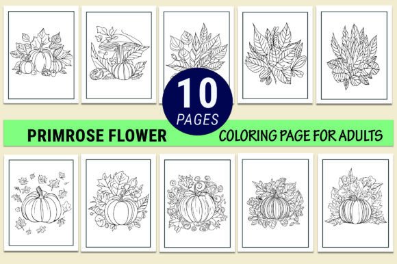 Autumn Falling Coloring Pages Graphics for Adult Crafters
