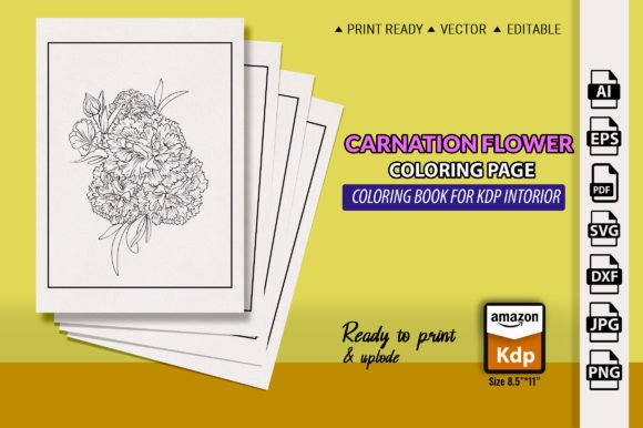 Carnation Flower Graphics: A Crafter's Review for Coloring Pages & More