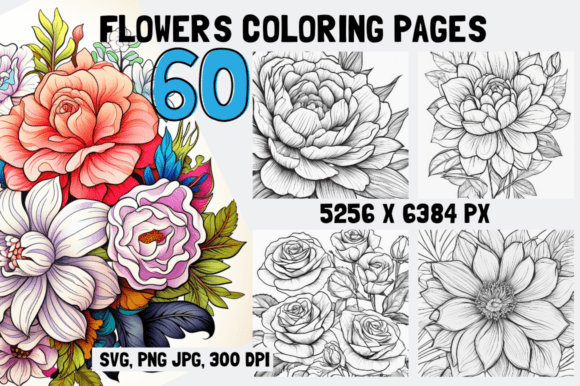 Floral Fantasies: Graphics for Artful Coloring Pages