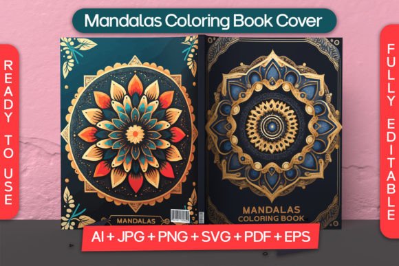 Mandalas Coloring Book Cover for Kdp: A Graphic Asset Review